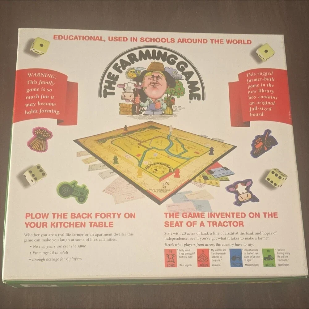 The Farming Game Harvest the Fun 20th Anniversary Edition Complete Board Game